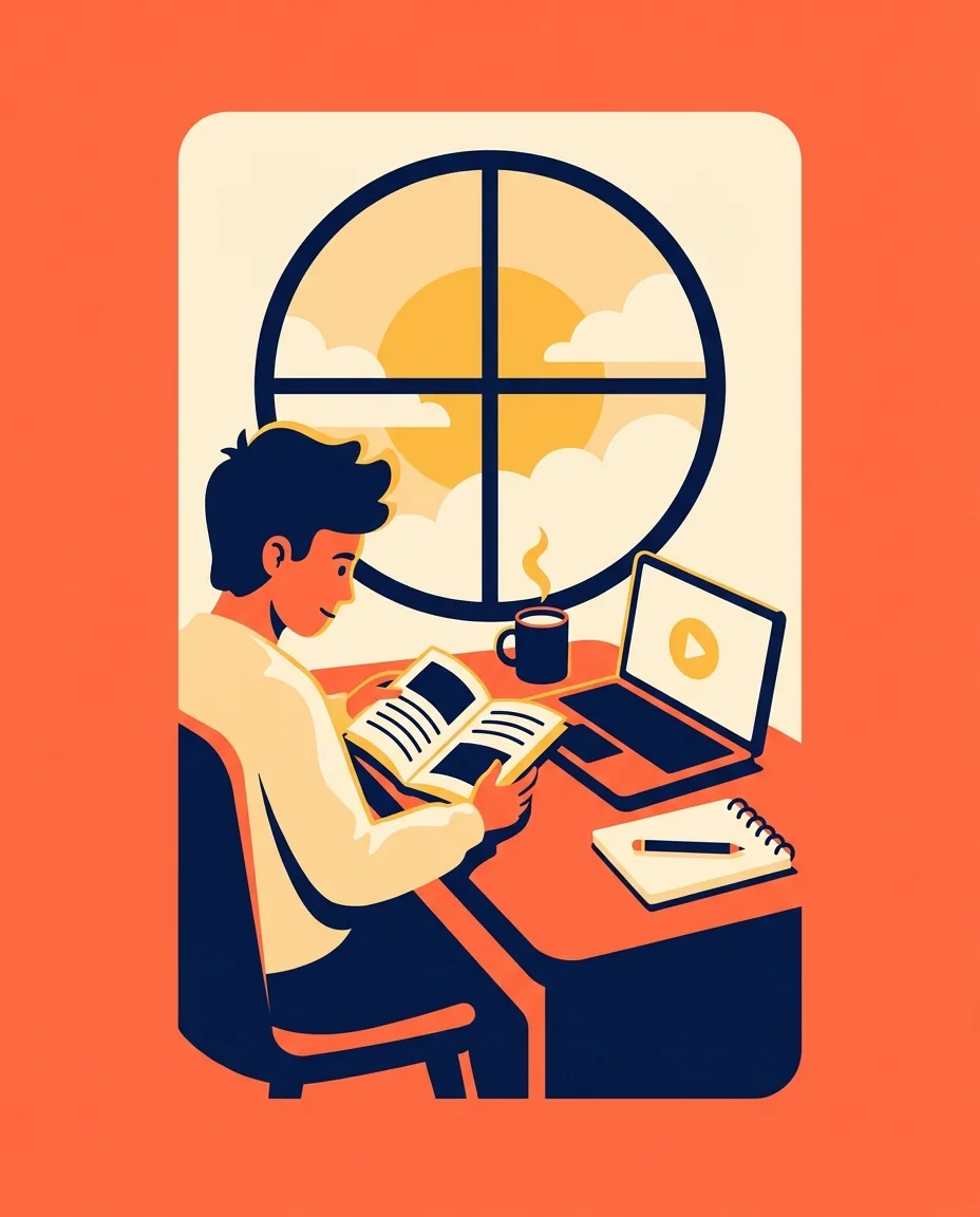 Ilustración de estudio de OpenClases