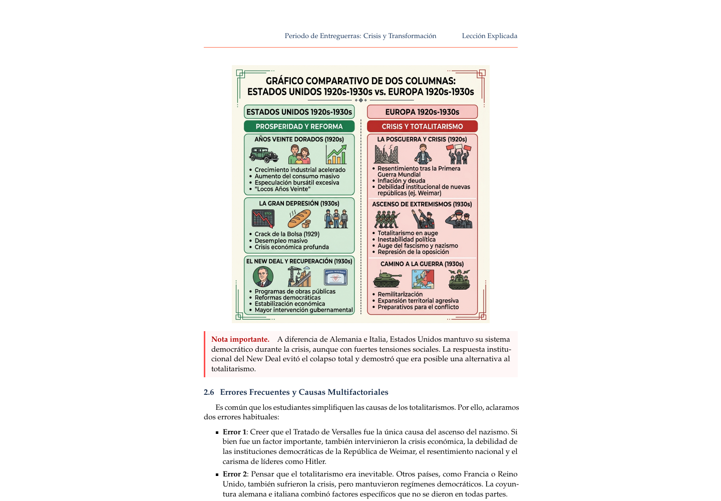 Vista del estudiante · Comparativos que ordenan las ideas