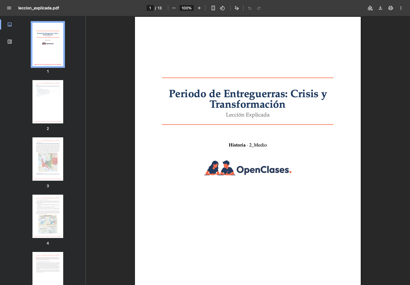 Vista del estudiante · Material PDF de la lección